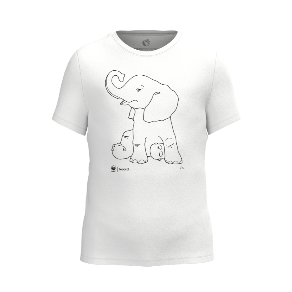 WWF kinder t-shirt - Olifantje - wit