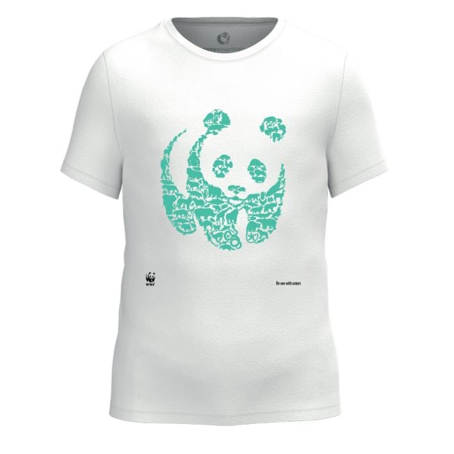 WWF kinder t-shirt - Panda - groen op wit