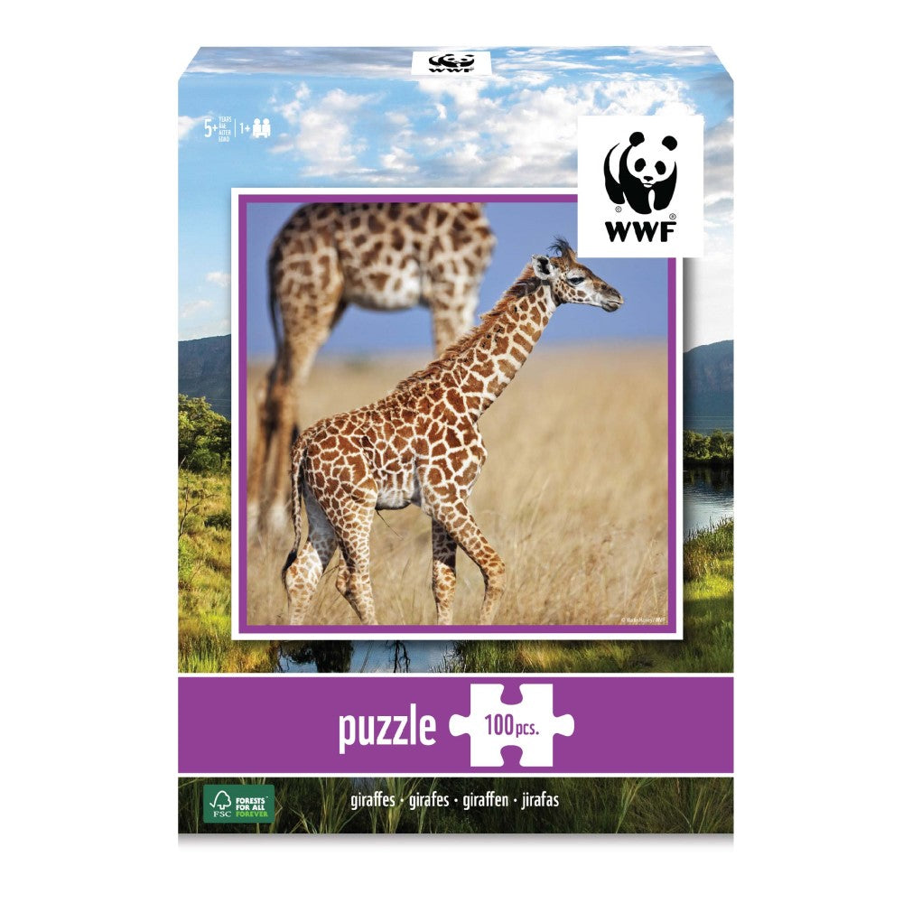 WWF puzzel - baby giraffe - 100 stukjes