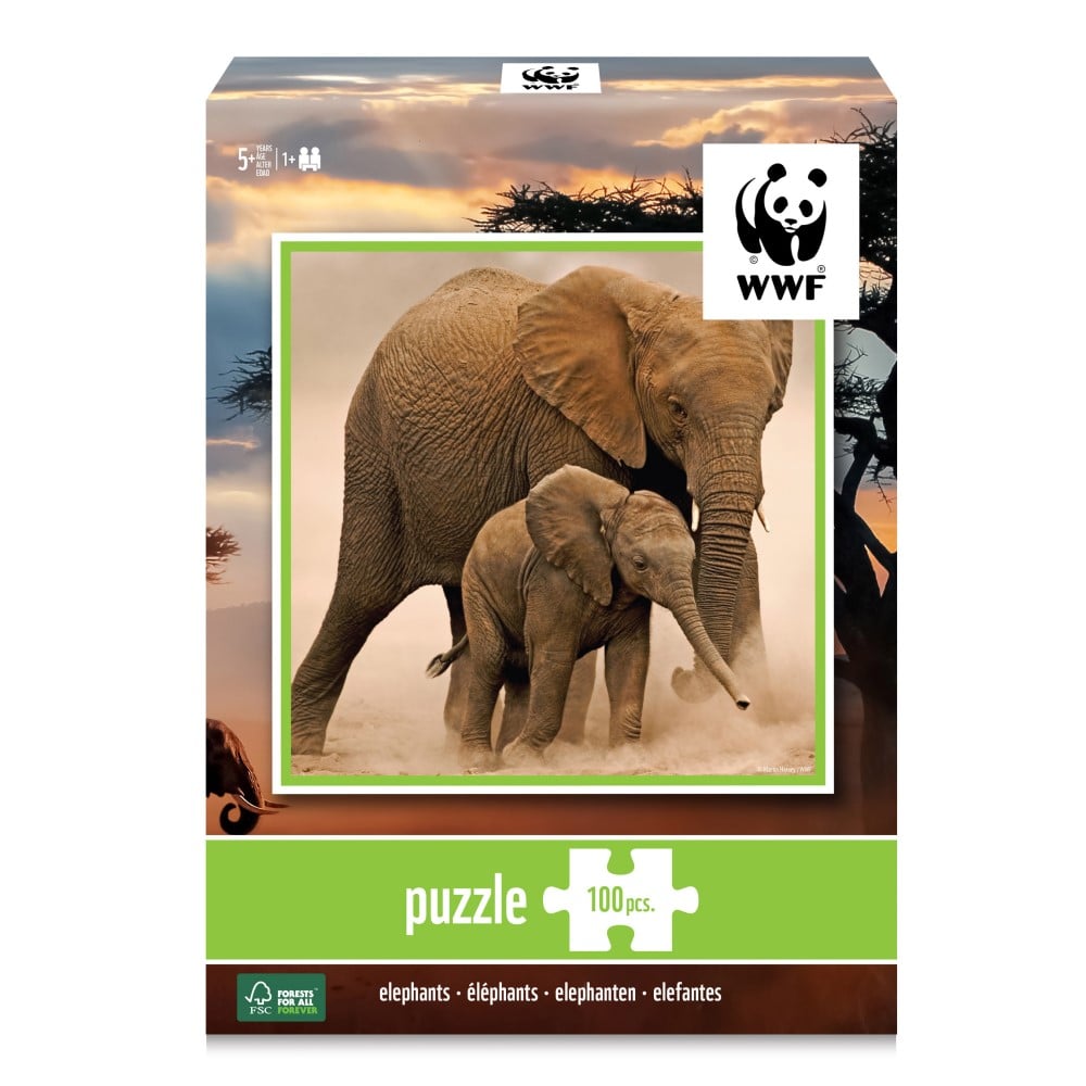 WWF puzzel - baby olifant - 100 stukjes