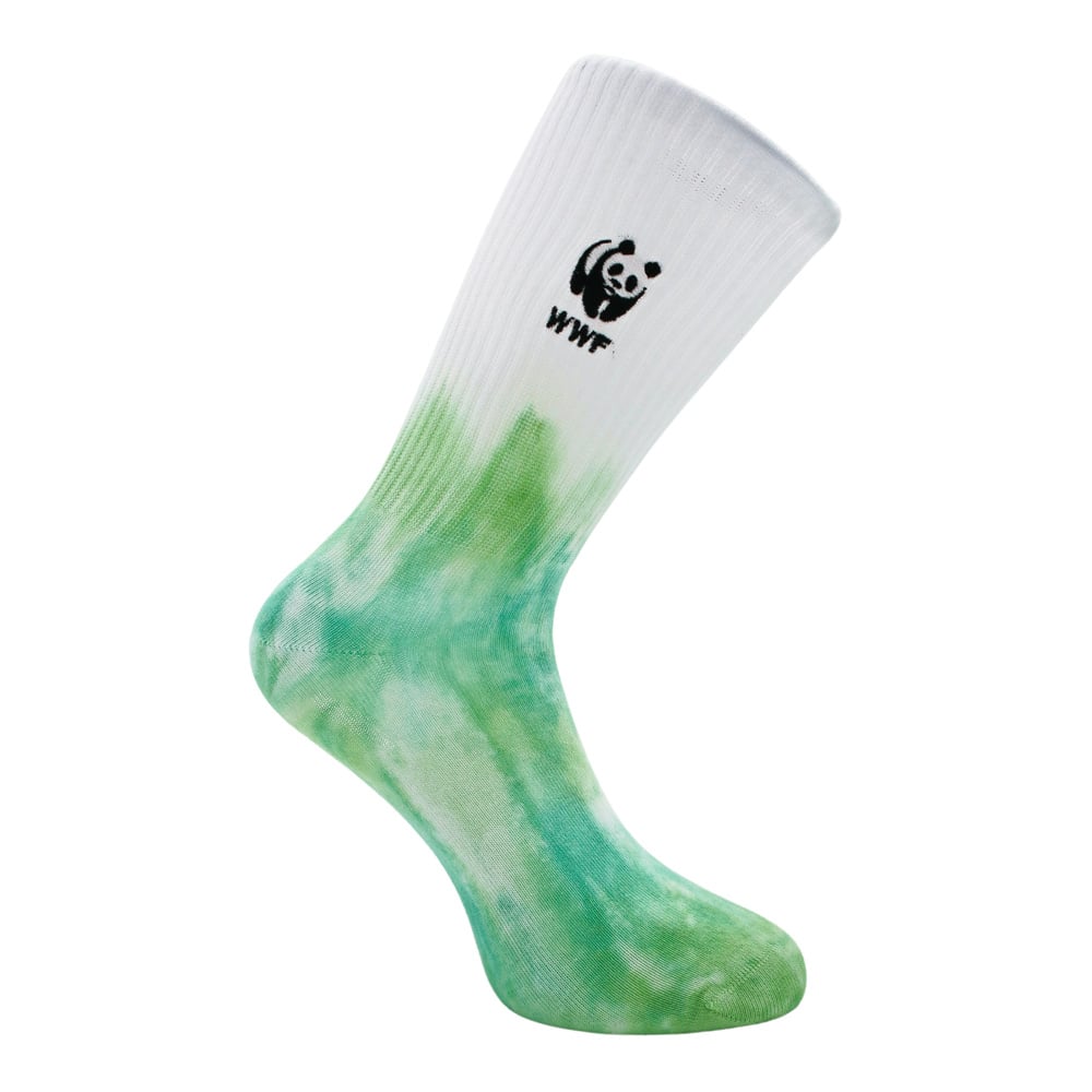 Retro sportsokken - Tie Dye met panda logo