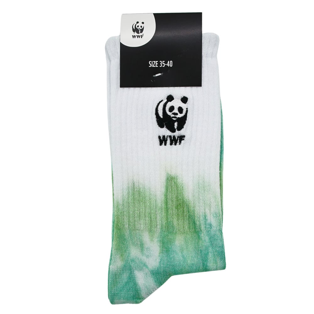 Retro sportsokken - Tie Dye met panda logo