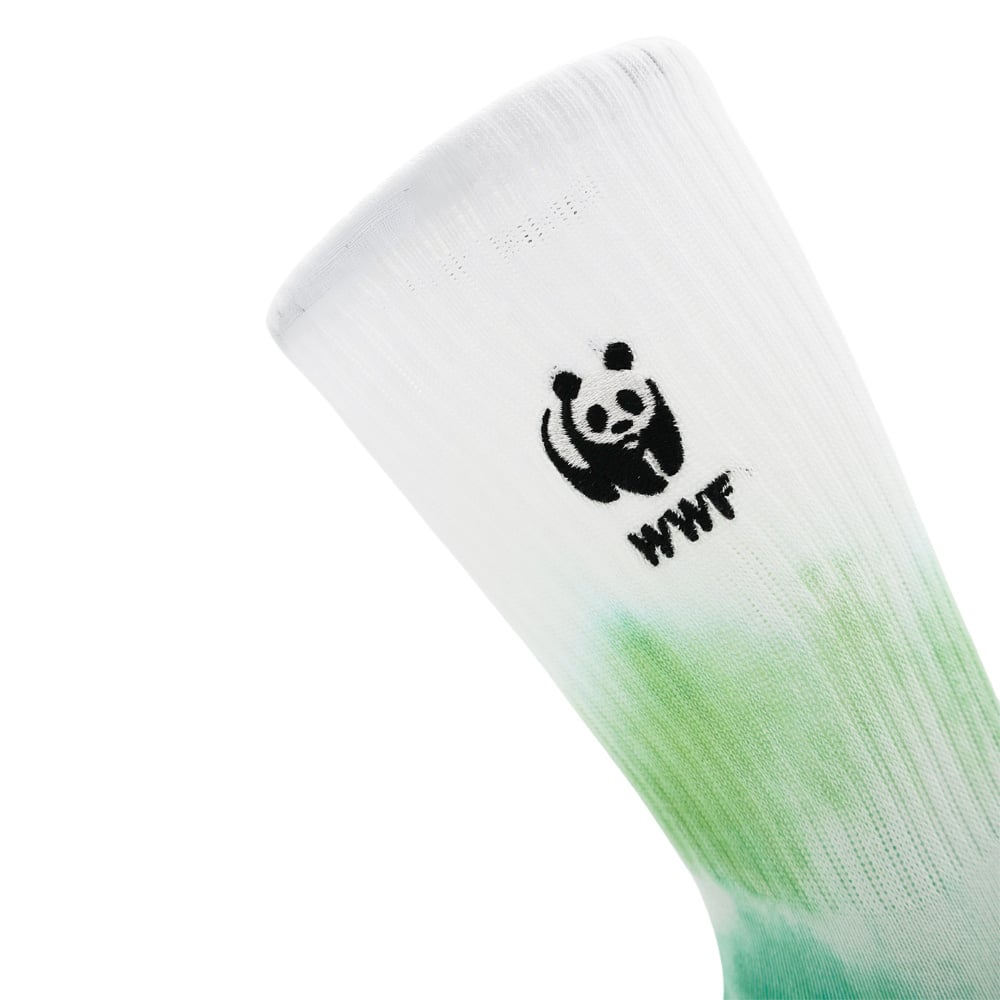 Retro sportsokken - Tie Dye met panda logo